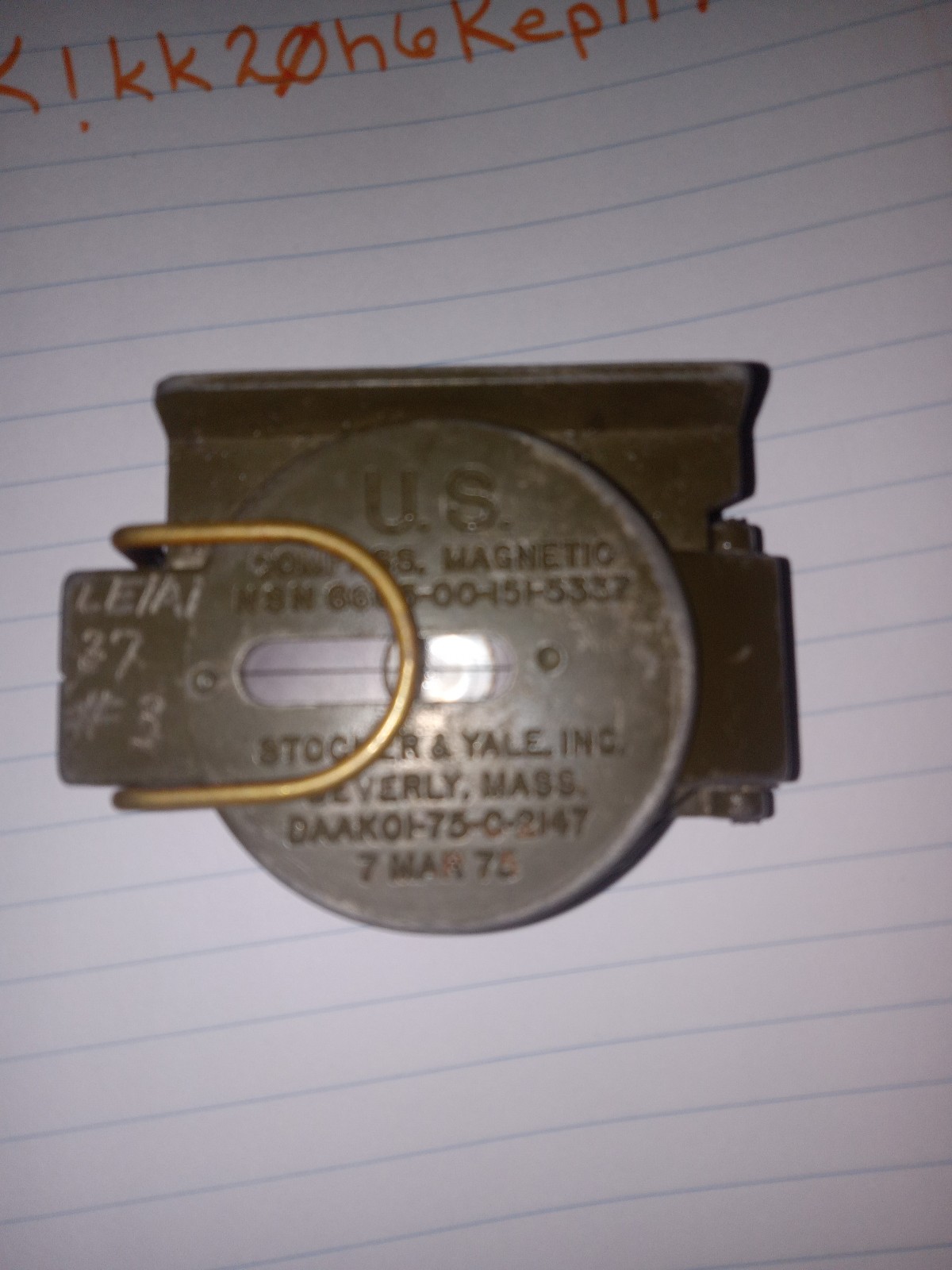 Army Special Forces Vintage Compass complete w/ radioactive hydrogen.