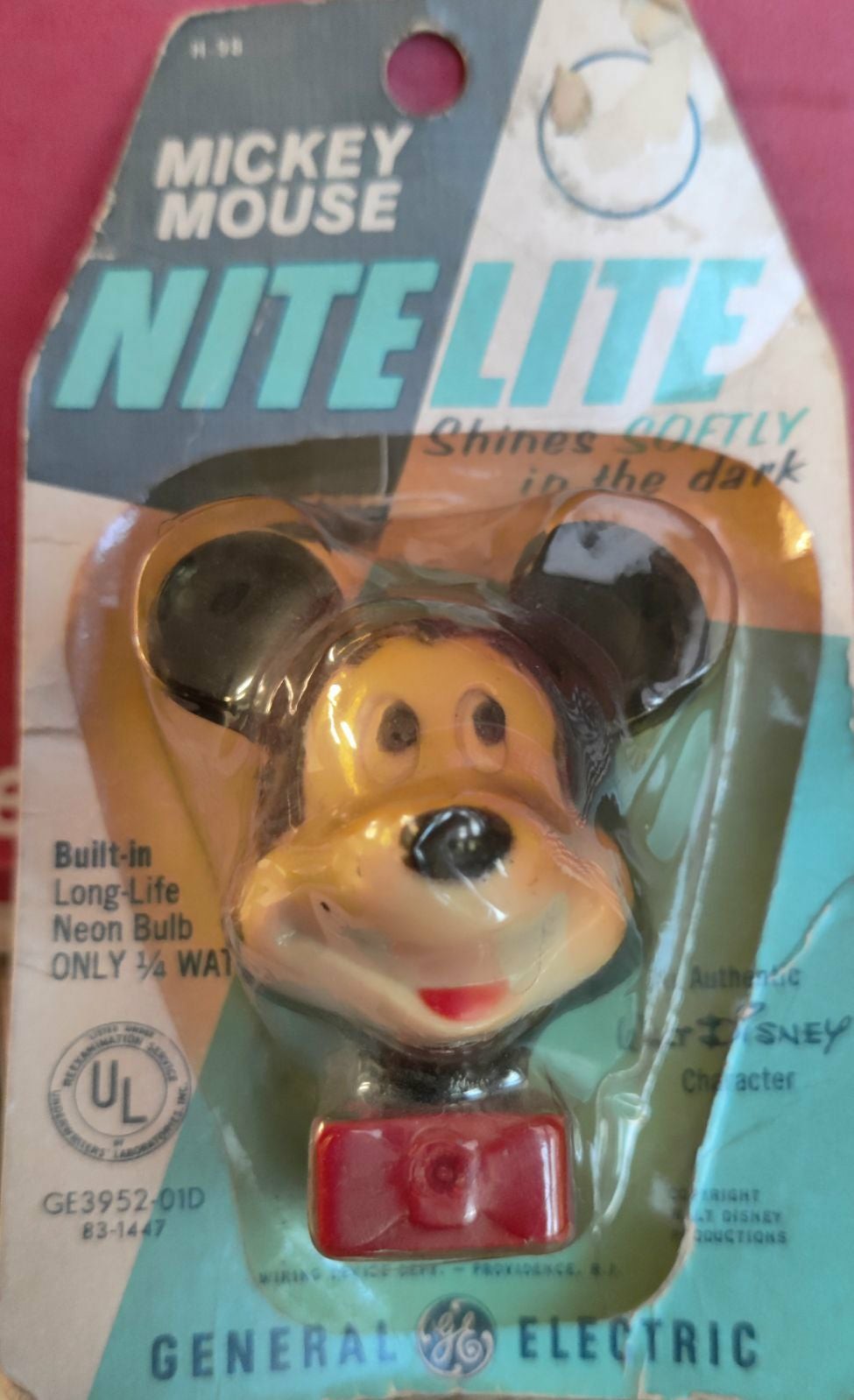 Vintage Original Mickey Mouse Nite Lite