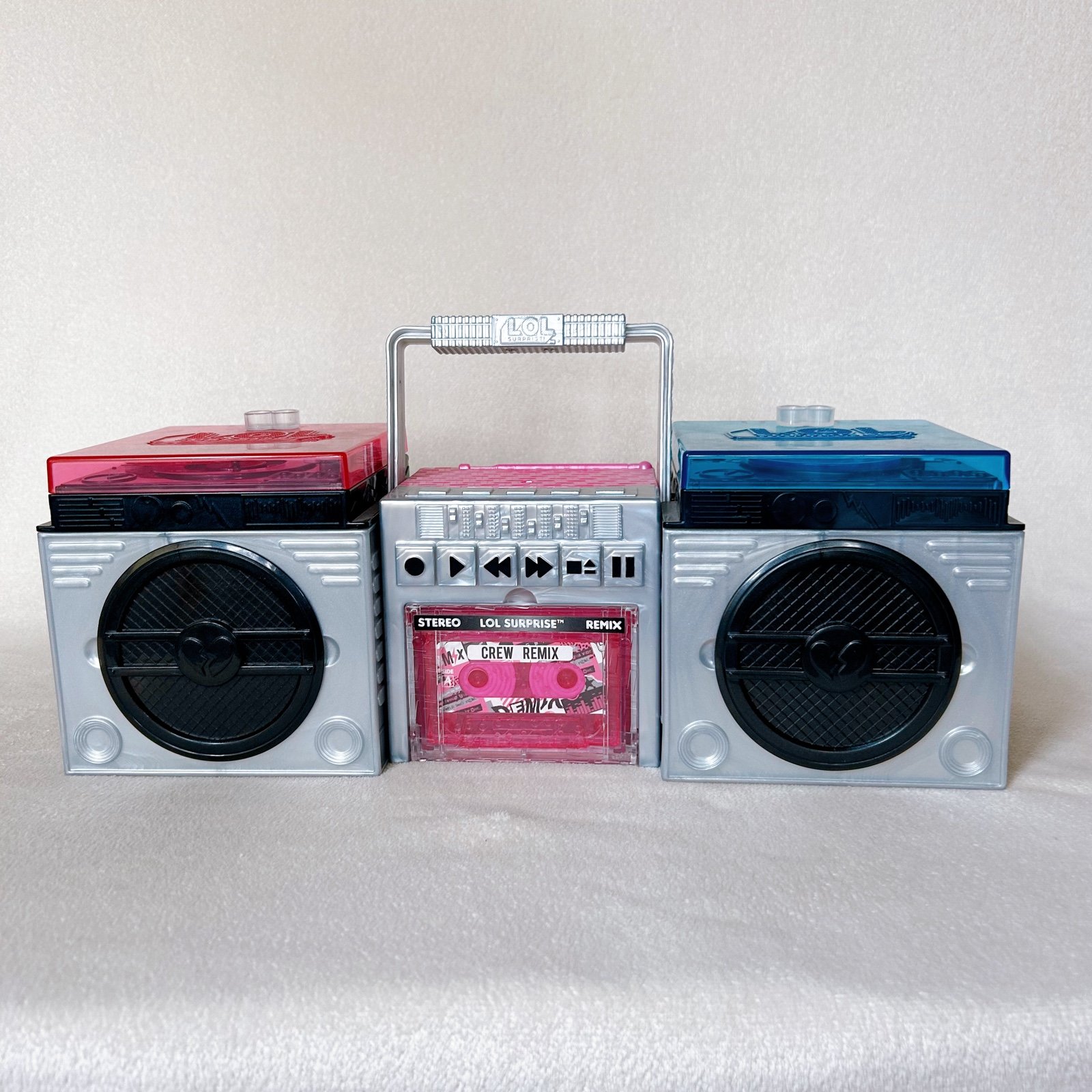 LOL Surprise Remix Hair Flip Boom Box With (2) Dolls & Accessories Plays Sound