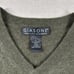 Giasone 100% Cashmere Sweater Mens L V Neck Olive Green Pullover Preppy