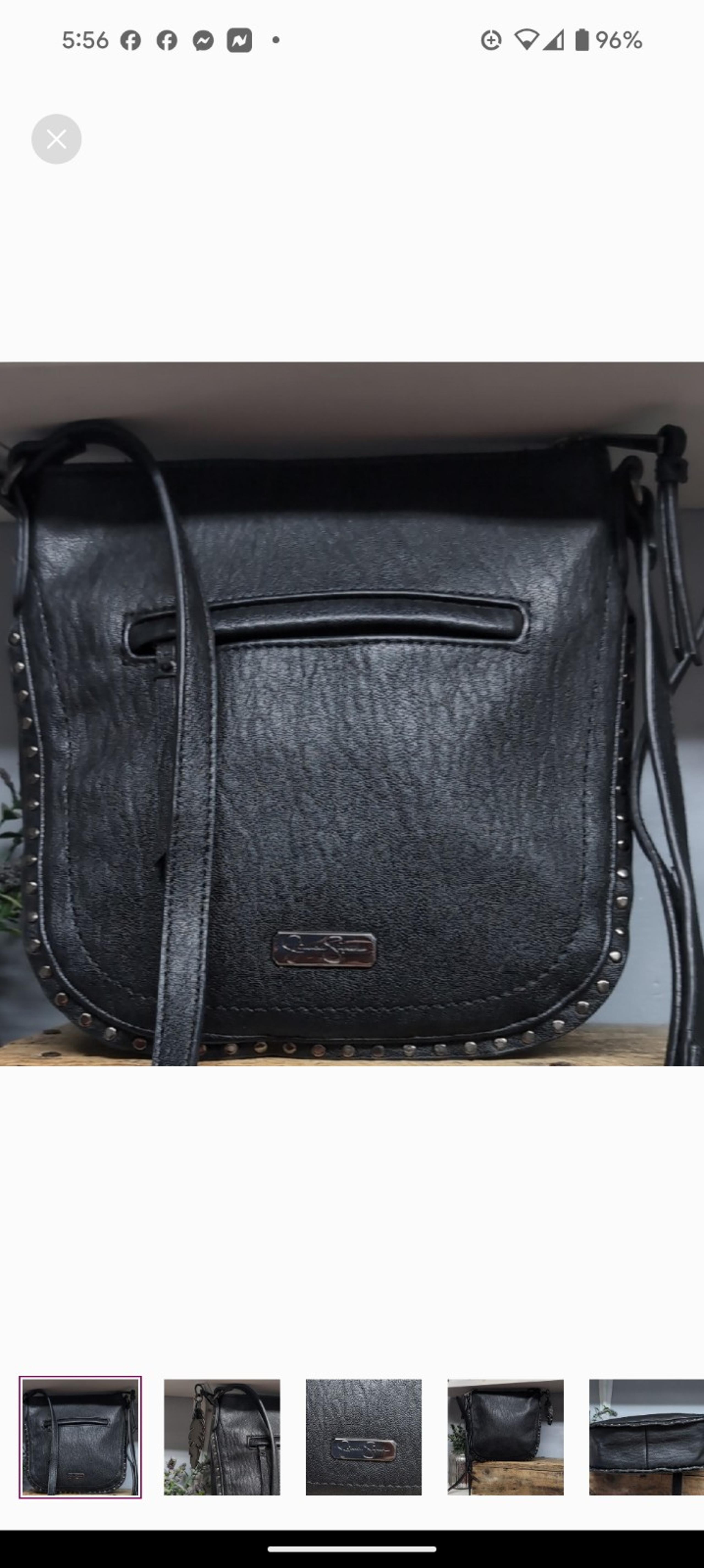 NWOT Jessica Simpson Black leather crossbody bag