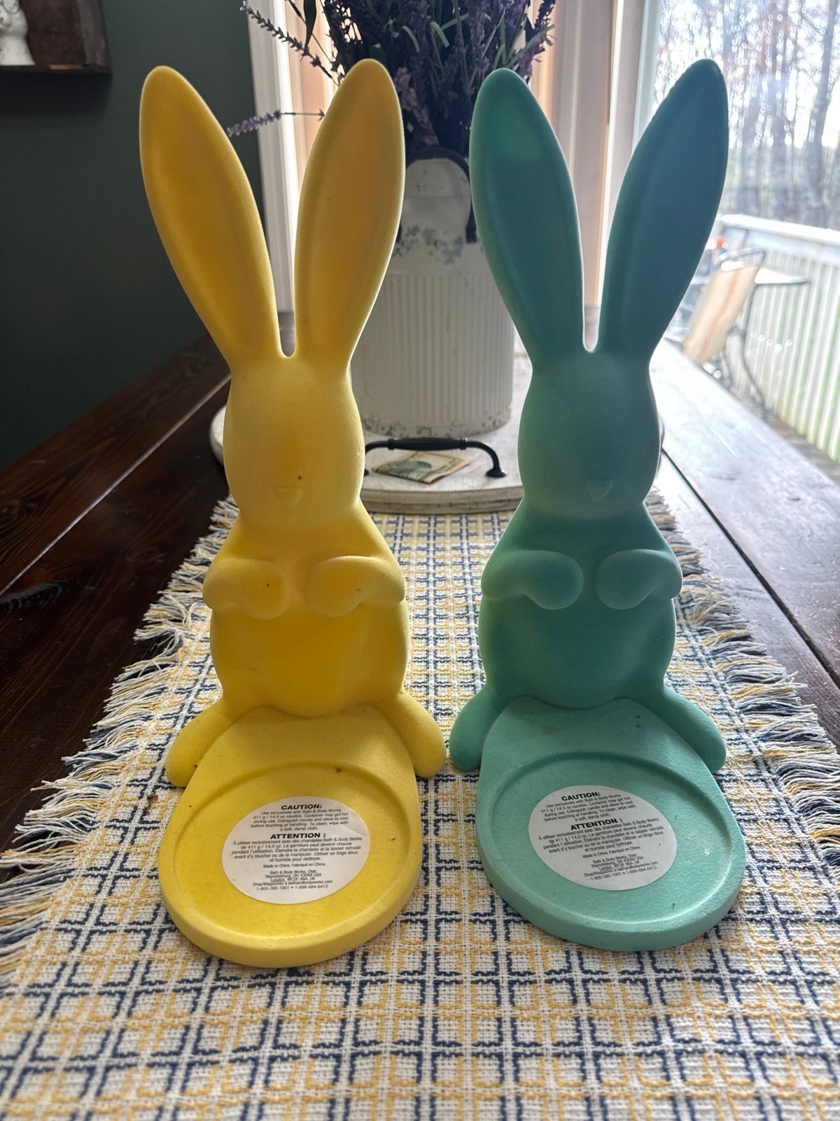 Easter bunny candle holder Bath & body Works