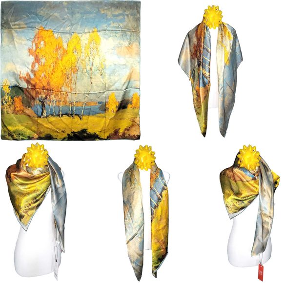 NWT Genuine 100% Mulberry Silk Satin Scarf 42 x42 Large Square Shawl 59951