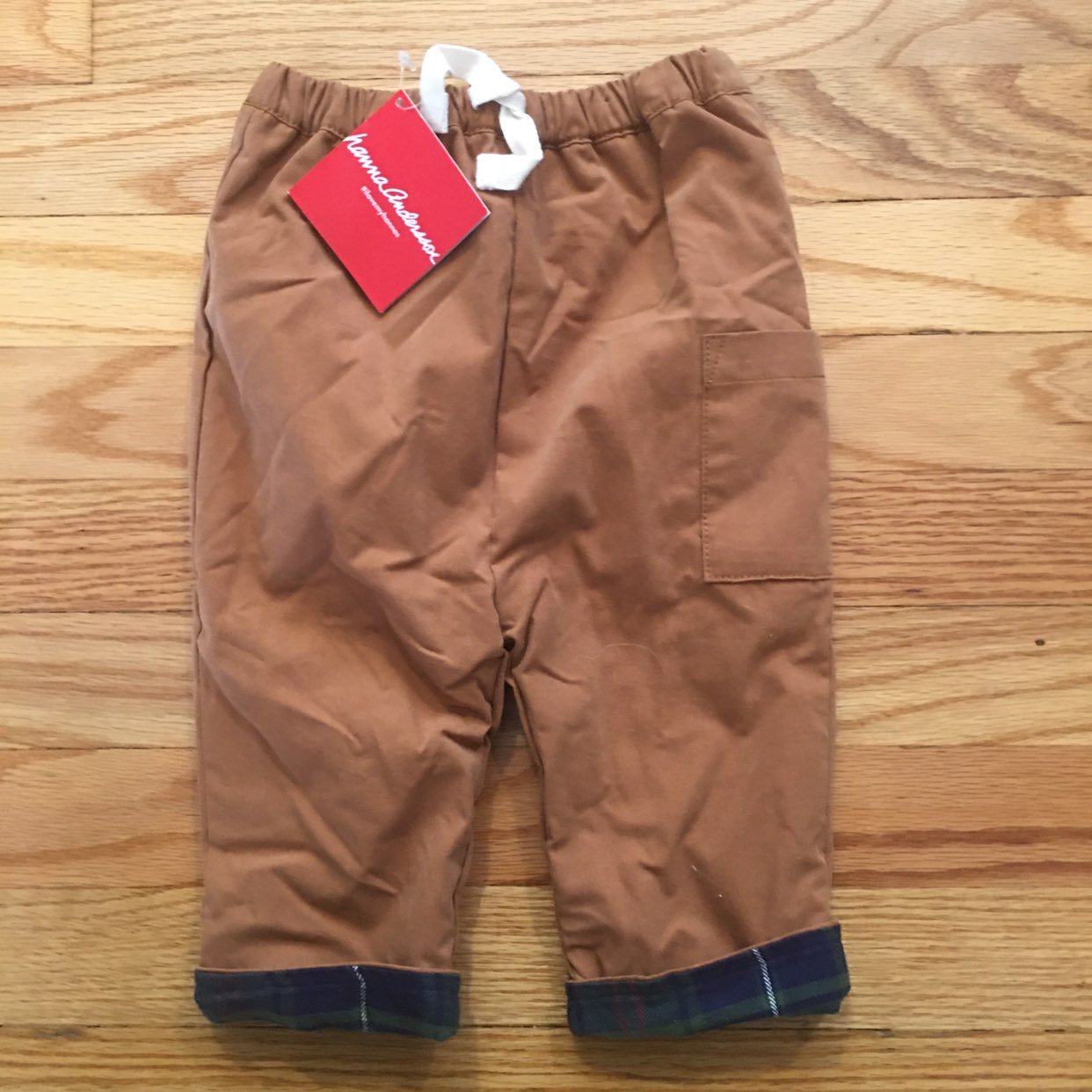 hanna Andersson brown flannel lined pant