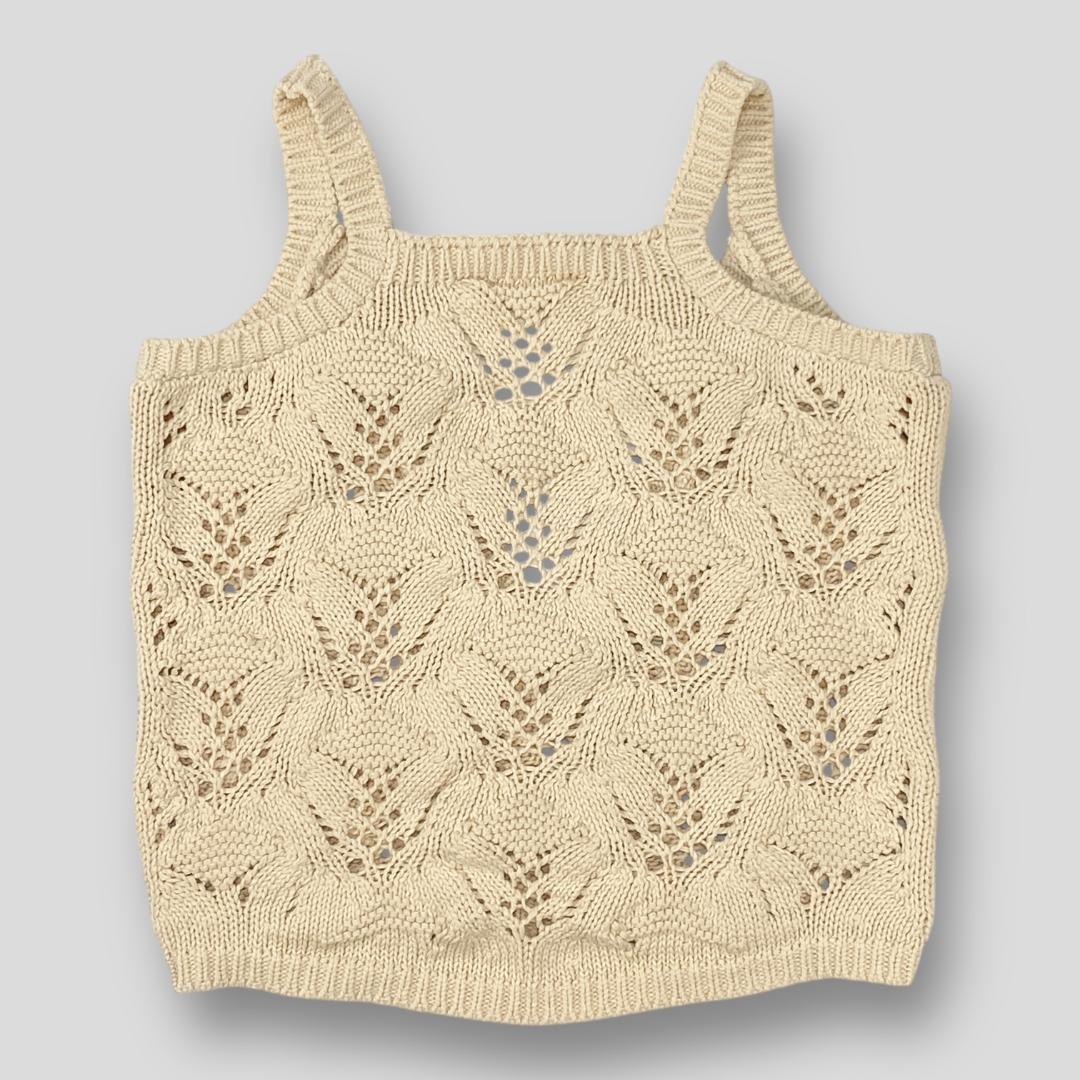 沸騰ブラドン LILY 6(ROKU) YARN CAMISOLE KNIT OPENWORK トップス