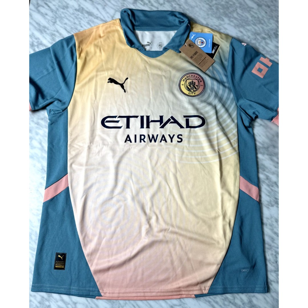 PUMA Manchester City 4th Jersey 2024/25 MCFC Soccer 775202 Men’s Large NEW