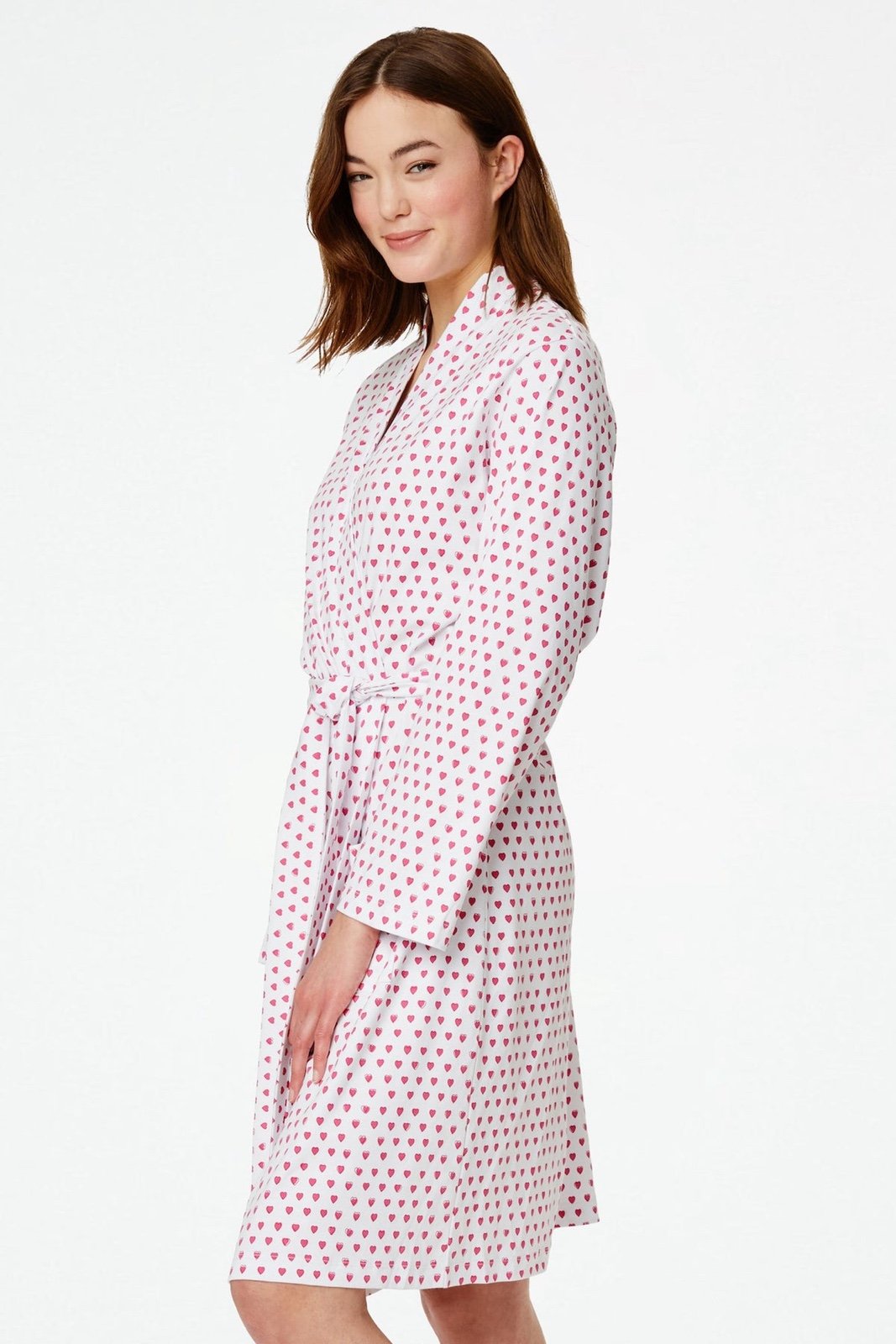 ROLLER RABBIT HEARTS AXEL ROBE pink small valentines