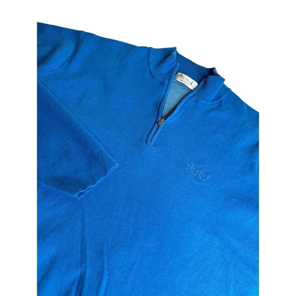 Peter Millar Whisper Rock Embroidered Men's 1/4 Zip Golf Pullover Sweater L
