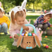 Easter Basket for Kids Empty - Bunny Easter Buckets with Rabbit Ears