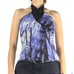 Bebe Tie Dye Sleeveless Silk Halter Top