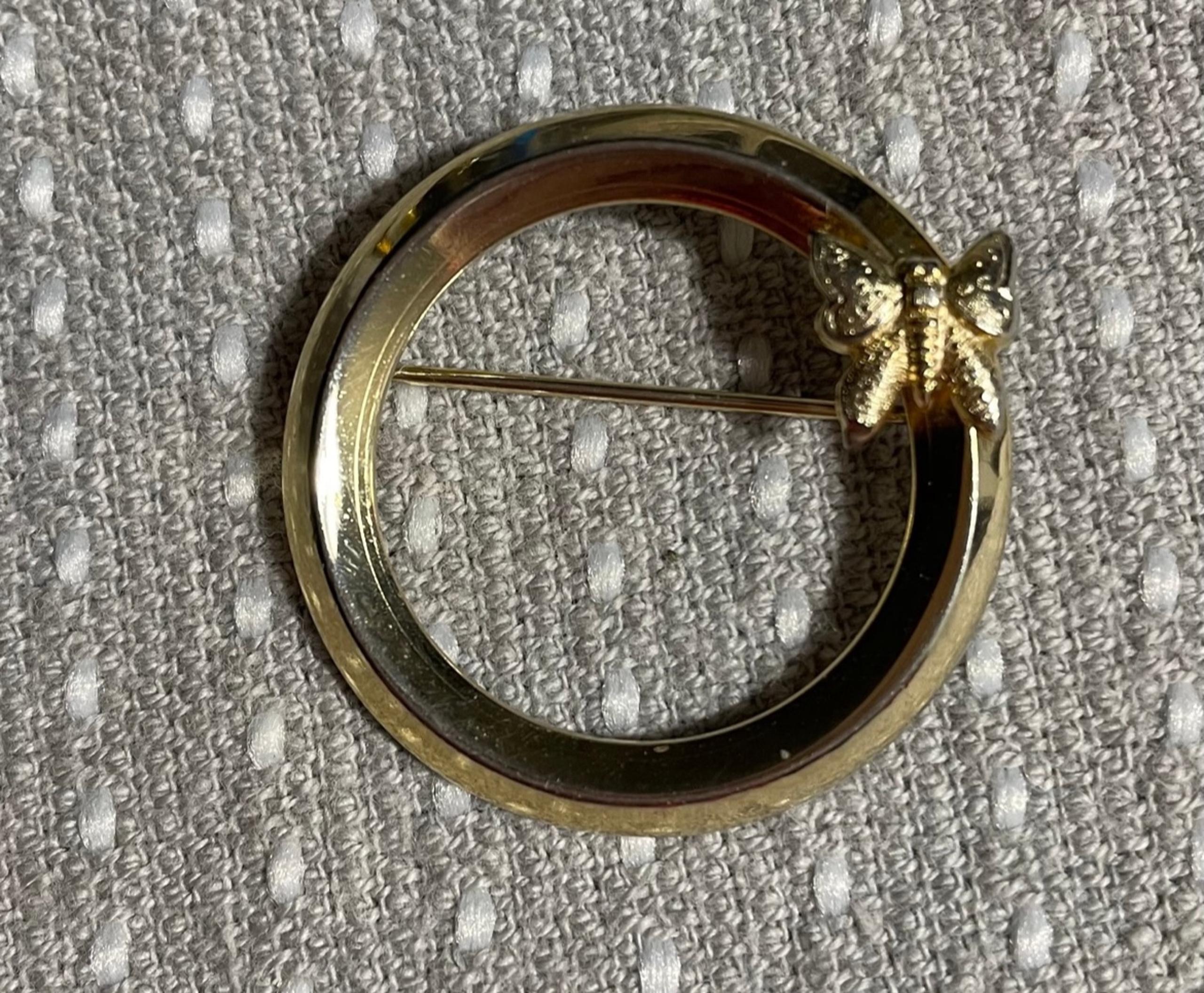Vintage Giovanni Gold Tone Butterfly Brooch