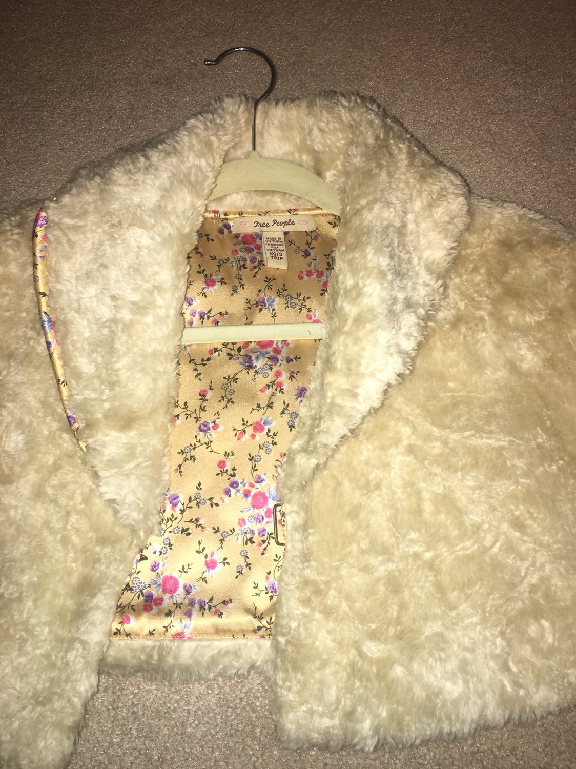 Free People Fur Caplet Cape Xs