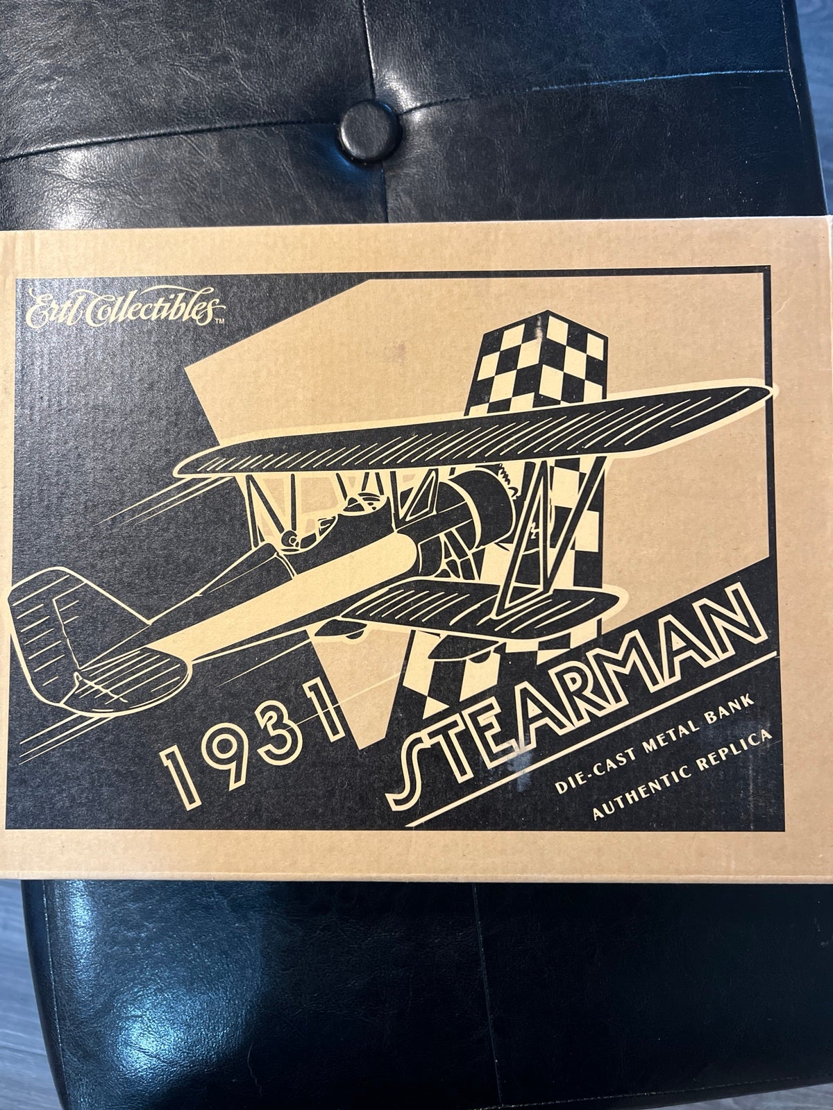 Die cast bank 1931 stearman bi-plane