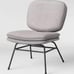Fletcher Slipper Chair with Black Metal