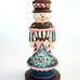 Vintage - Single - Wooden Snowman Candlestick Holder - 7.5 Tall