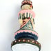 Vintage - Single - Wooden Snowman Candlestick Holder - 7.5 Tall