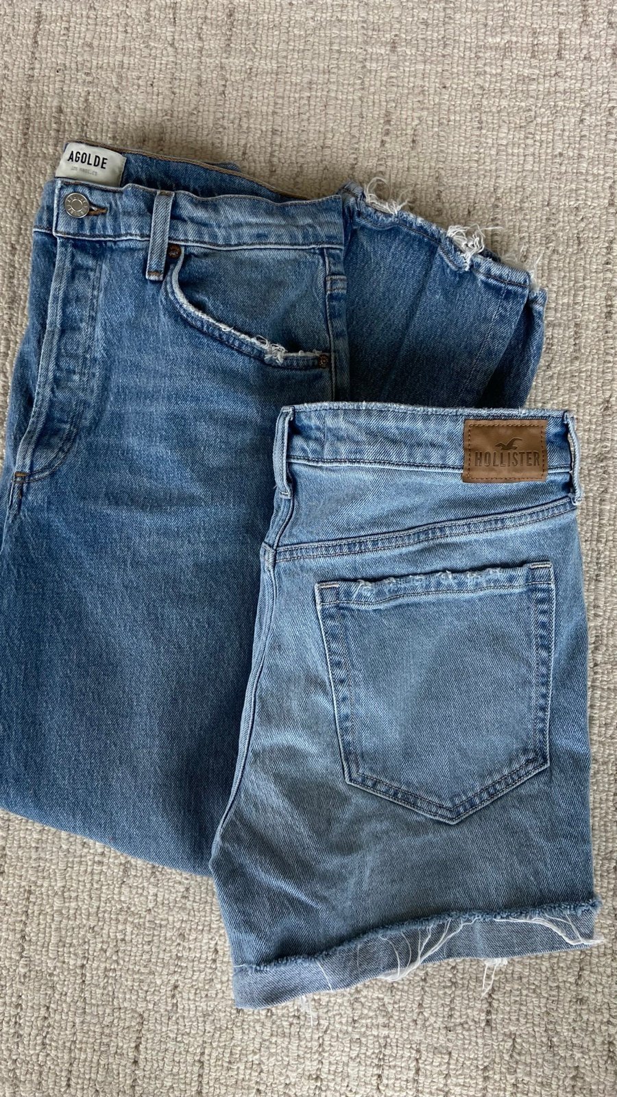 *FREE SHIPPING* Womens Agolde Jean and Hollister Shorts Bundle