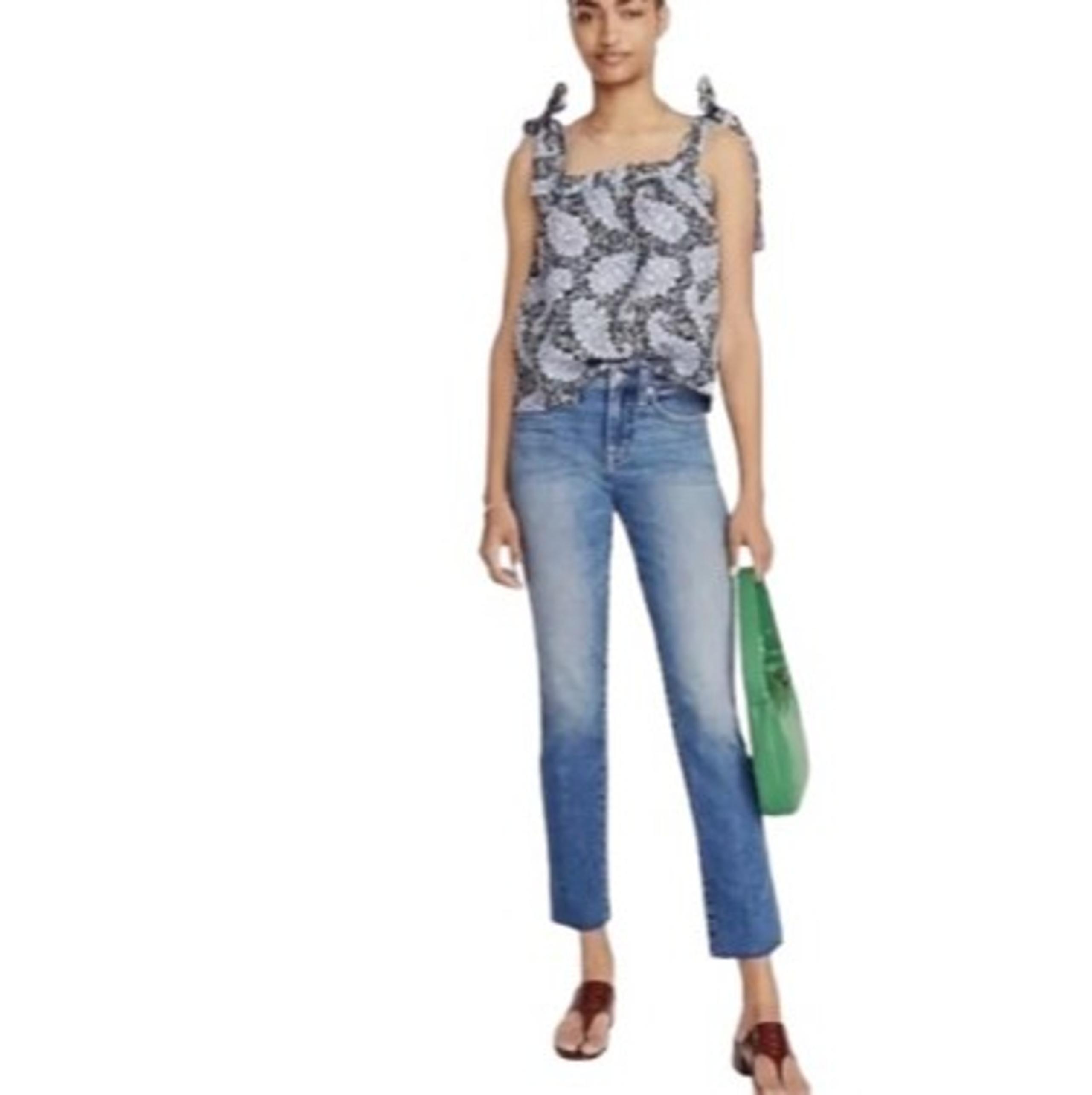 J. Crew Womens 9" Vintage Slim Straight Jeans Raw Hem in Fairfield Wash 29P New
