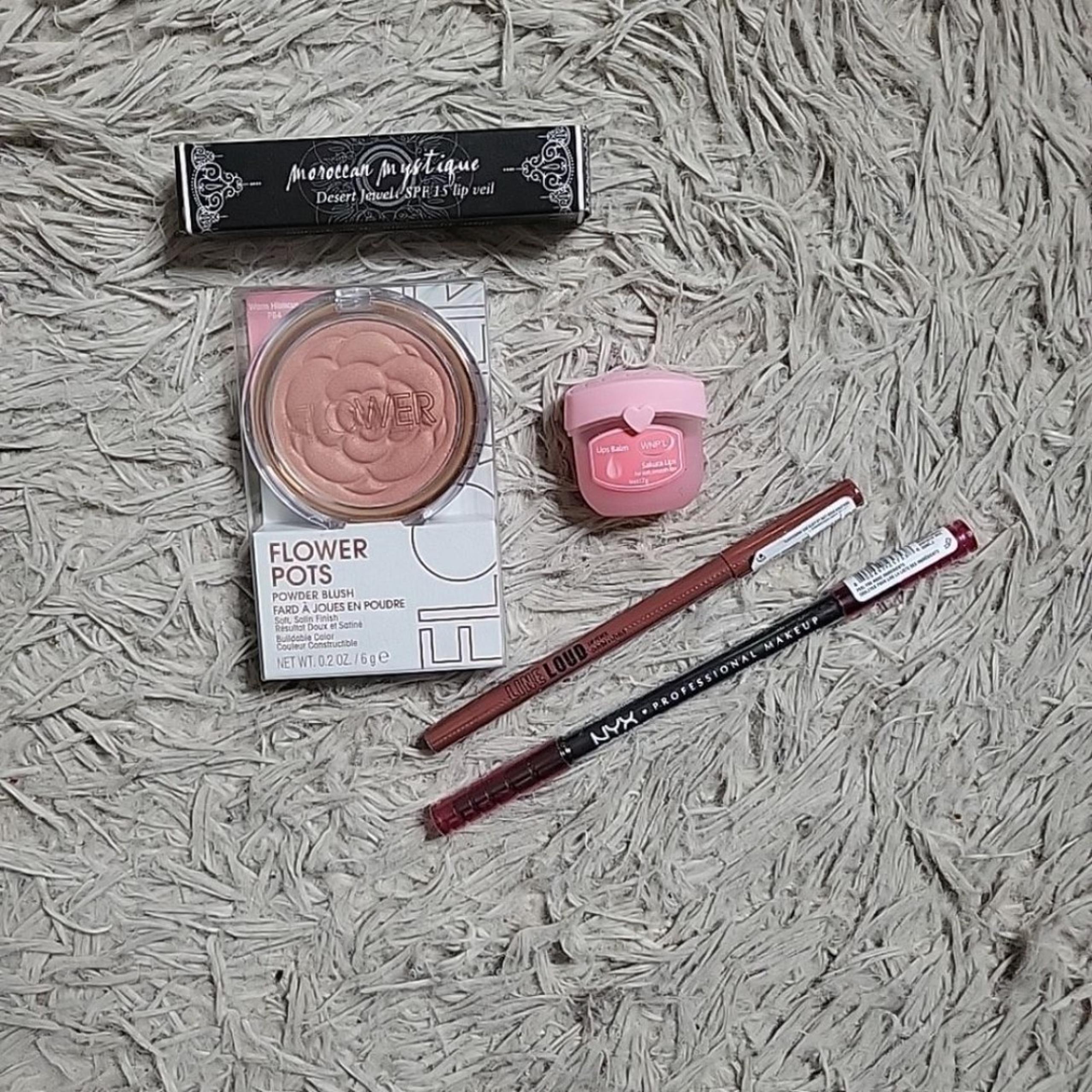Beauty Bundle Blush Lips Lip Liner Brow Pencil Lip Gloss Makeup Lot