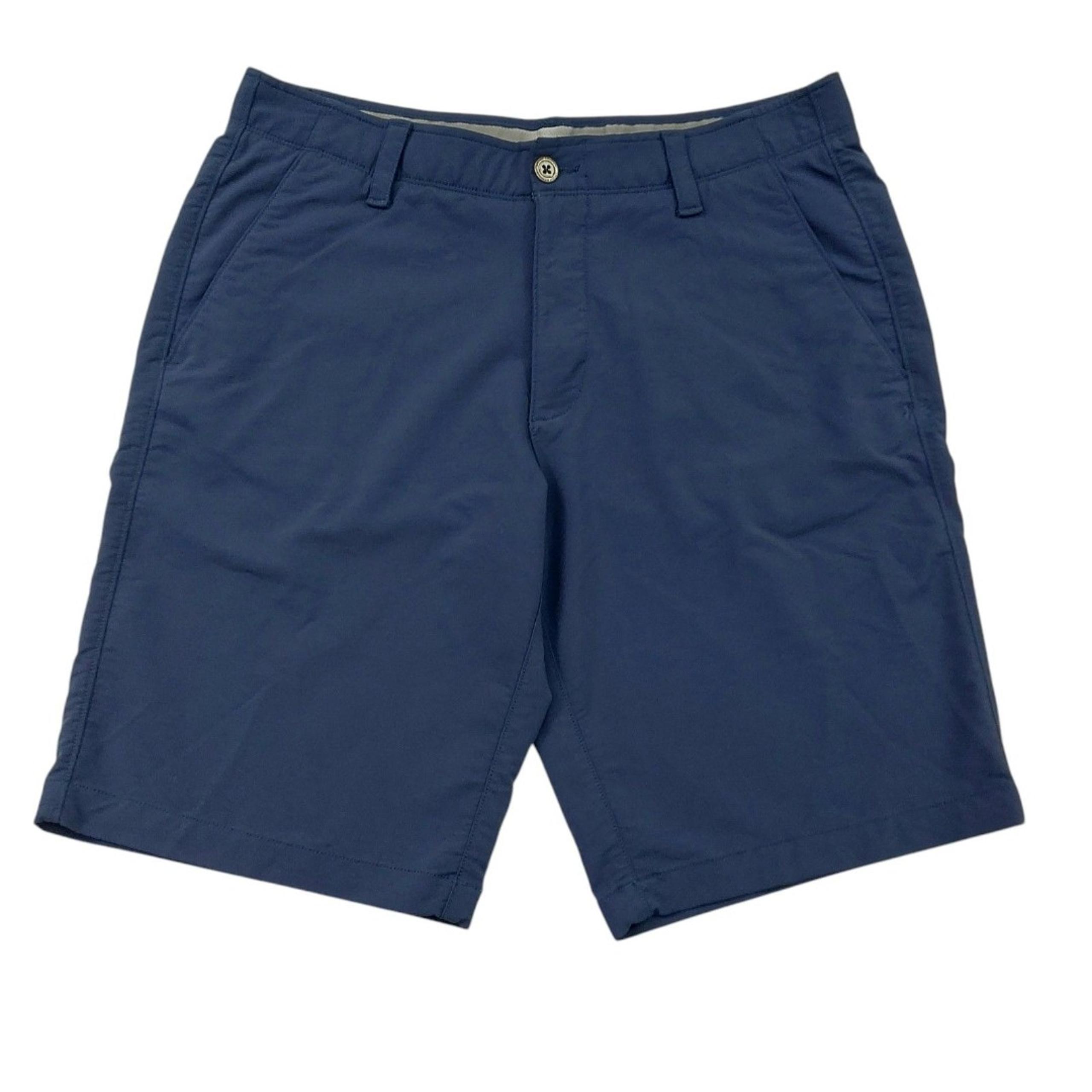 Under Armour Shorts Mens 34 Navy Stretch HeatGear Loose Casual Performance Golf