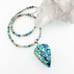 Abalone Pendant Necklace Jewelry Lot Solid Sterling 925 Amazonite Turquoise New