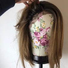 16 BROWN OMBRE STRAIGHT LACE FRONT WIG