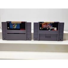 Lot of 2 Super Nintendo Games Super Mario World SNS-MW-USA-1 & Utopia SNS-UP-USA