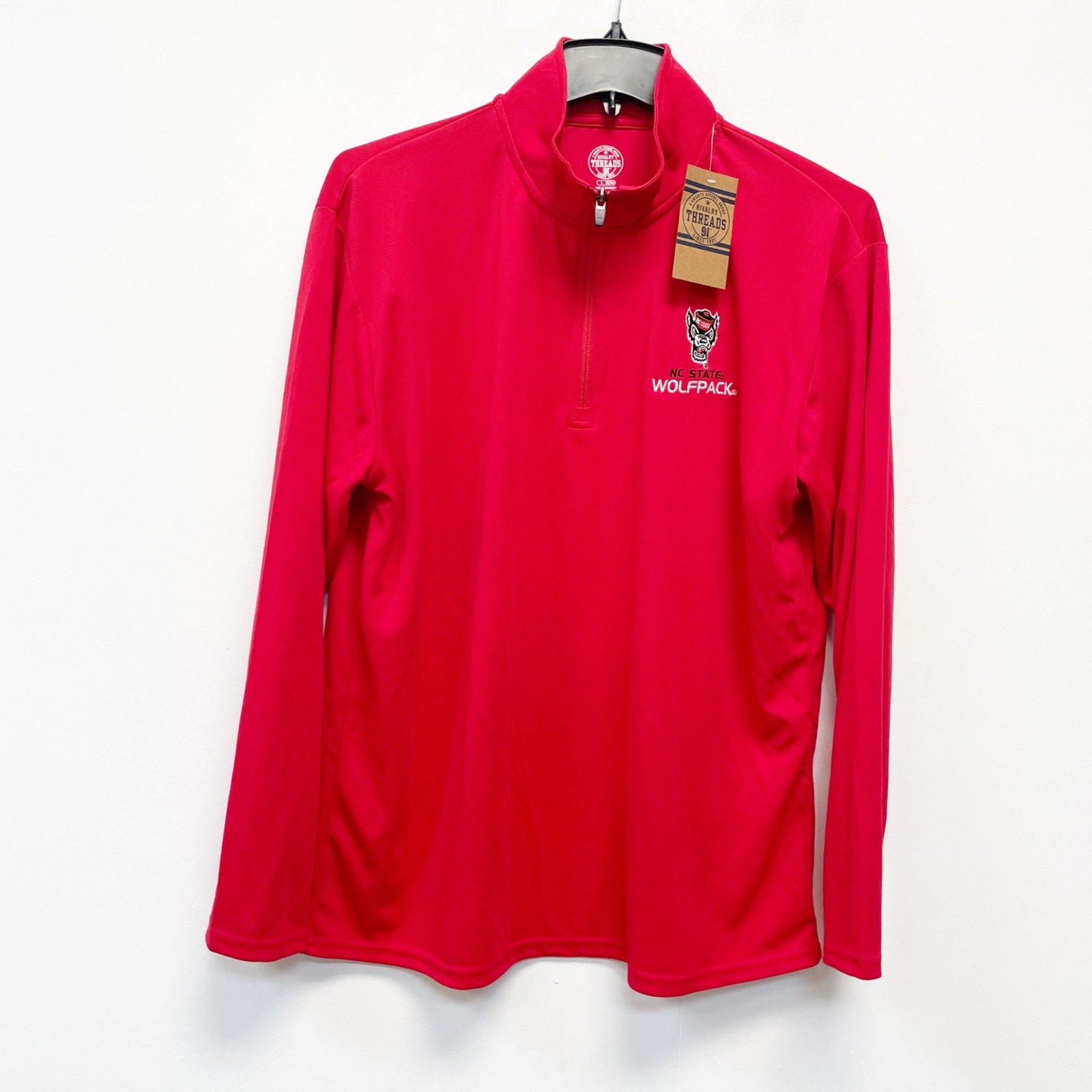 NCAA NC State Wolfpack Men's 1/4 Zip Pullover Sweatshirt Red Size Large