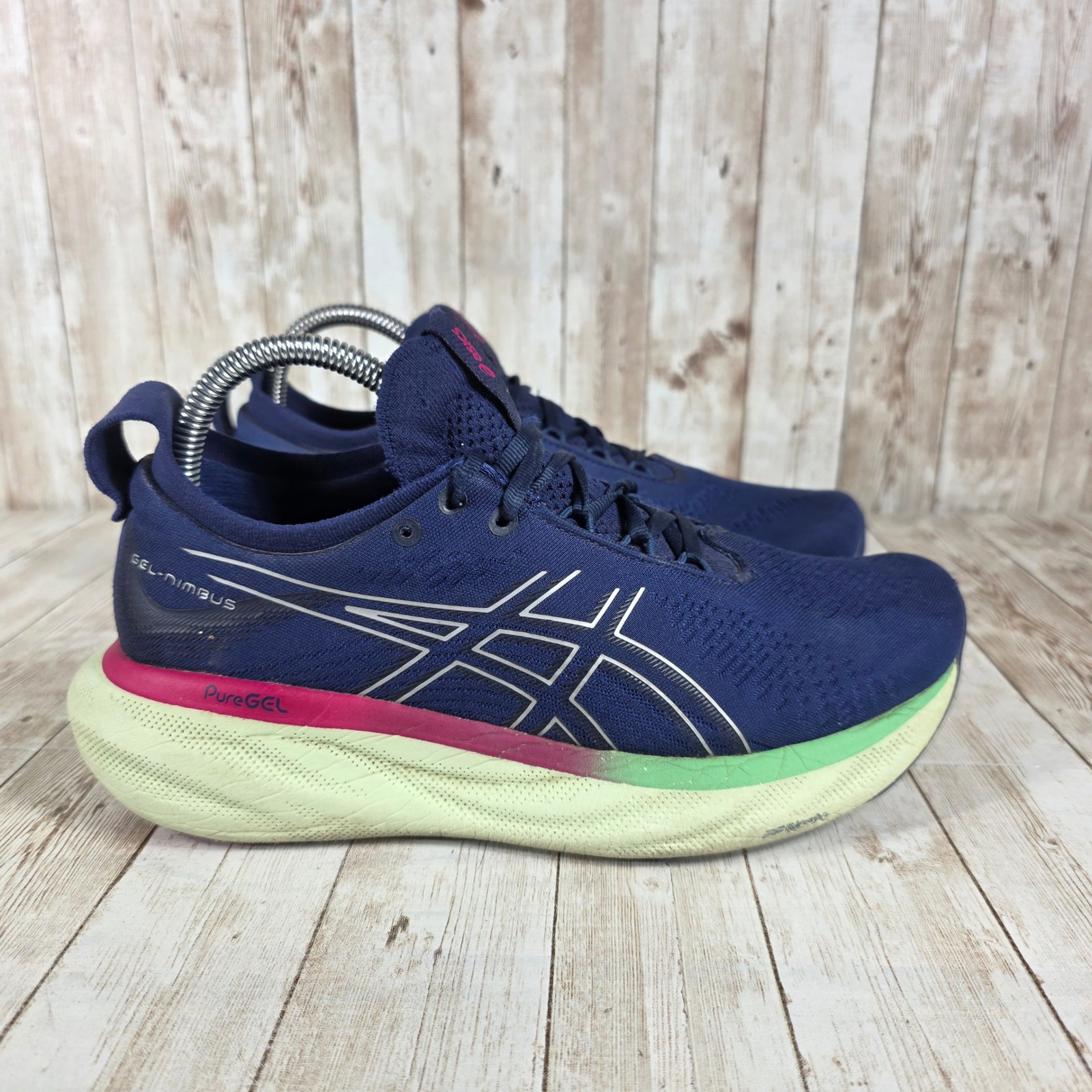 Asics Gel-Nimbus 25 Running Shoes Cushioned Athletic Sneakers Blue 7.5