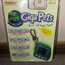 Giga PetsBRAND NEW VINTAGE RARE SEALED 1997 Giga Pets Floppy Frog Virtual Pet Co