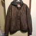 LEVIS Leather jacket with cloth hood. XXL