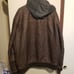 LEVIS Leather jacket with cloth hood. XXL