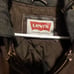 LEVIS Leather jacket with cloth hood. XXL