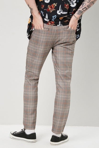 Forever 21 men plaid pants deals