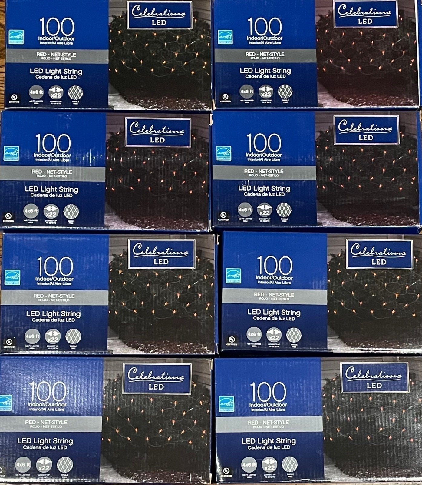 NIB Celebrations LED RED light string set of 8 (FINAL PRICE)