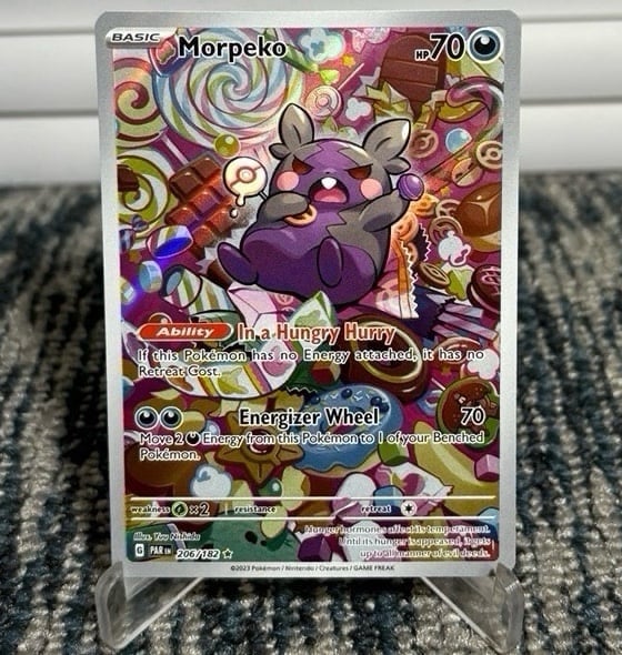 Pokémon TCG Paradox Rift Morpeko 206/182 Full Art Illustration Rare Holo