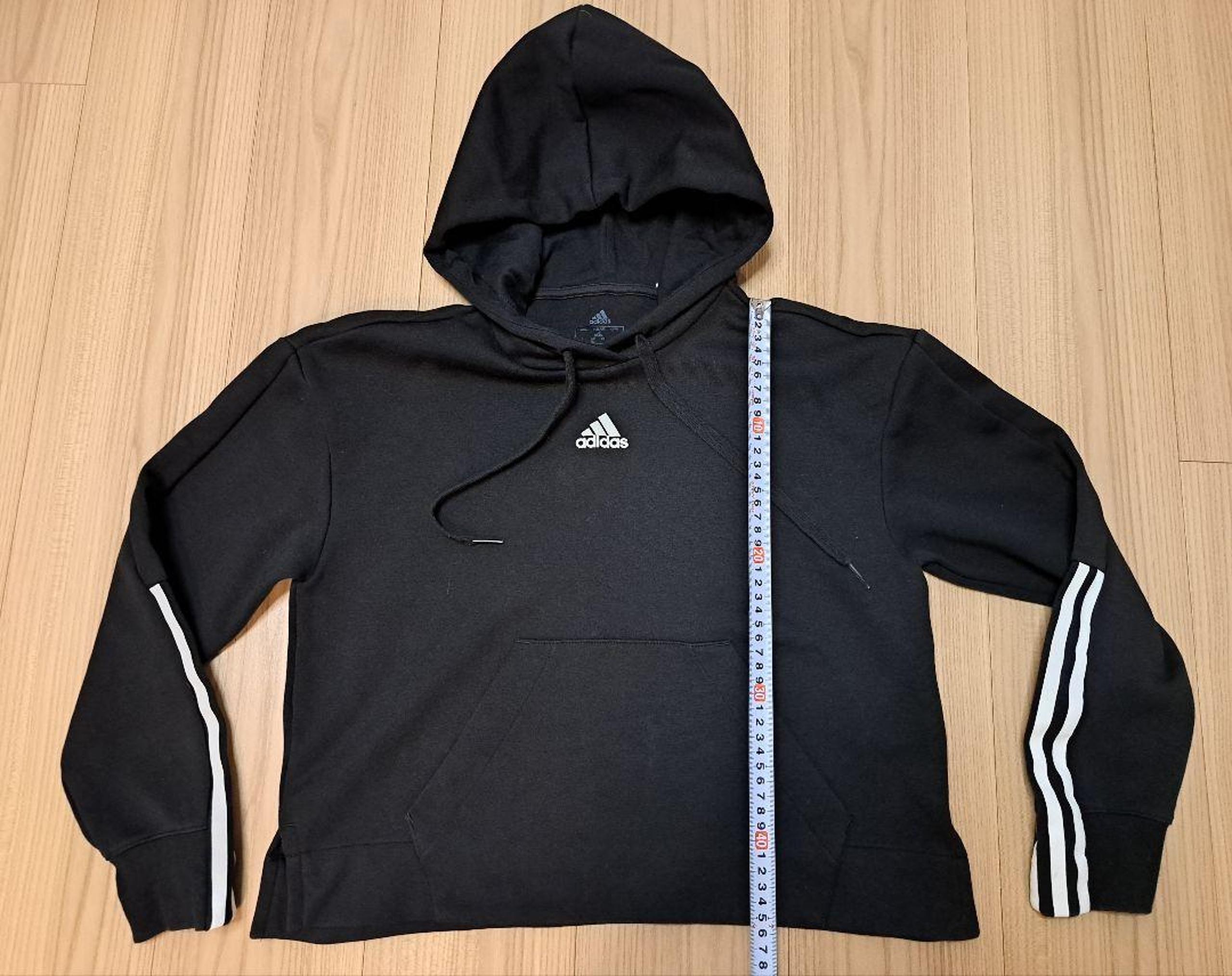 【adidas】 adidas Black S Hooded Sweatshirt Girls Women's