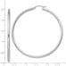 Sterling Silver Rhodium-plated 2.5mm Round Hoop Earrings