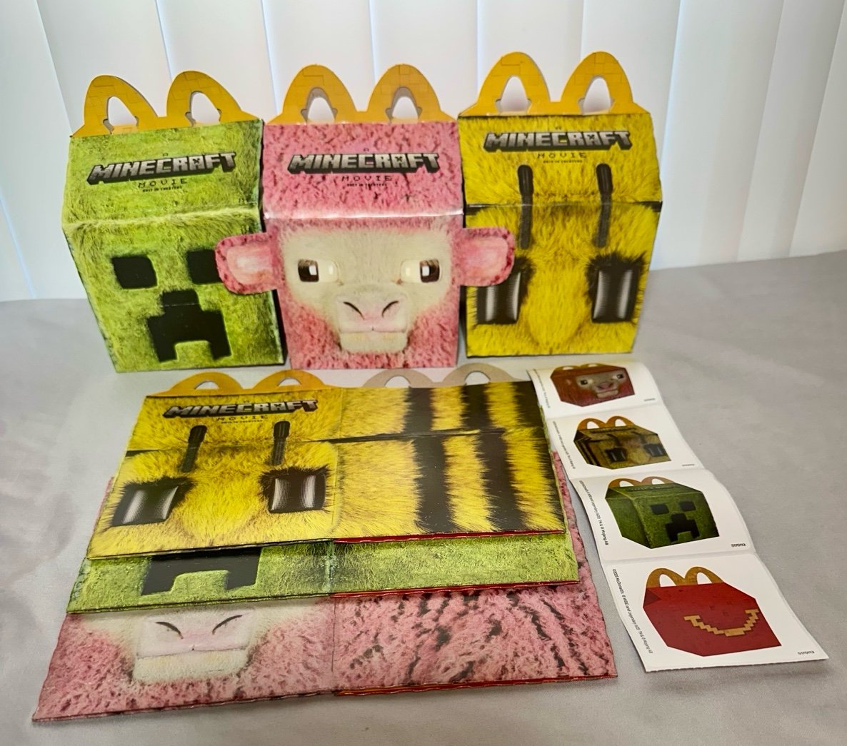 McDonalds Minecraft happy meal boxes NEW