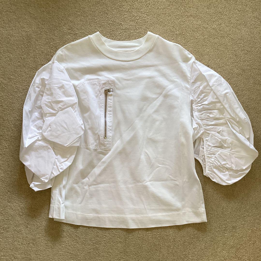 Alexander McQueen White T-shirt with Balloon Sleeves