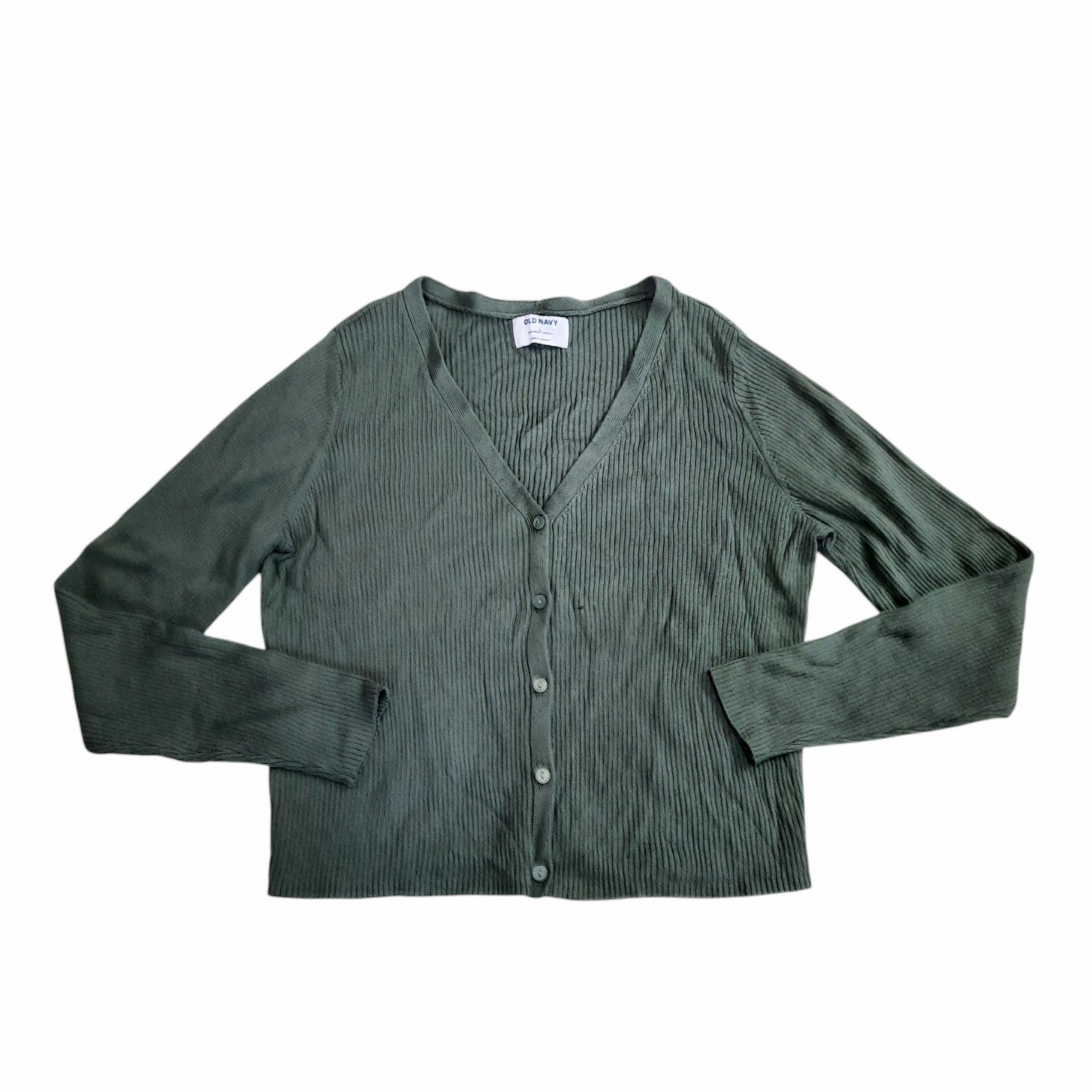 Old Navy Women's Ribbed Crop Cardigan L