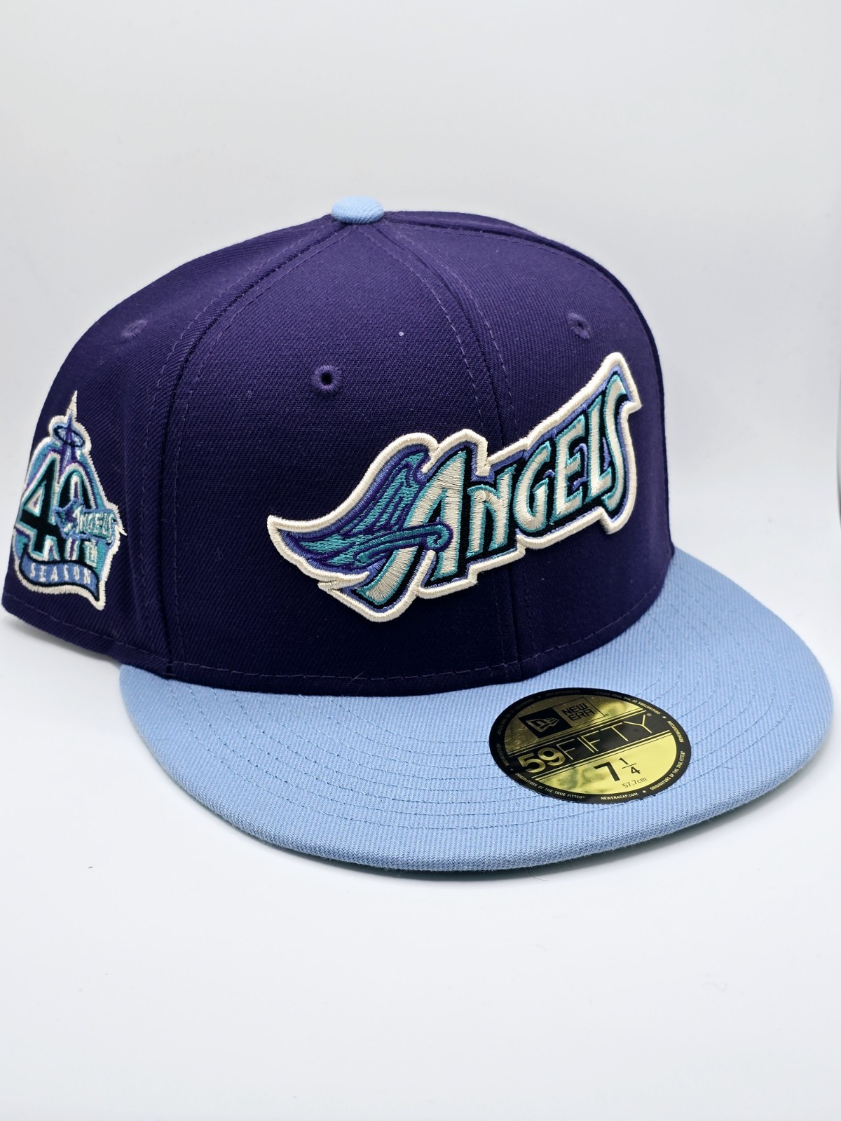 Anaheim Angels Purple Sky 40th Anniversary New Era Exclusive Fitted Hat SZ 7 1/4