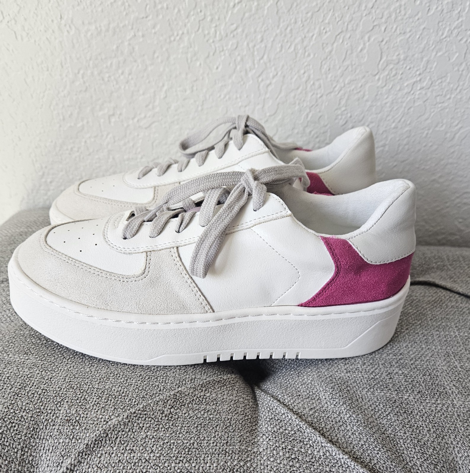 Shu Shop Shirley Platform Sneakers, Magenta - Size 7