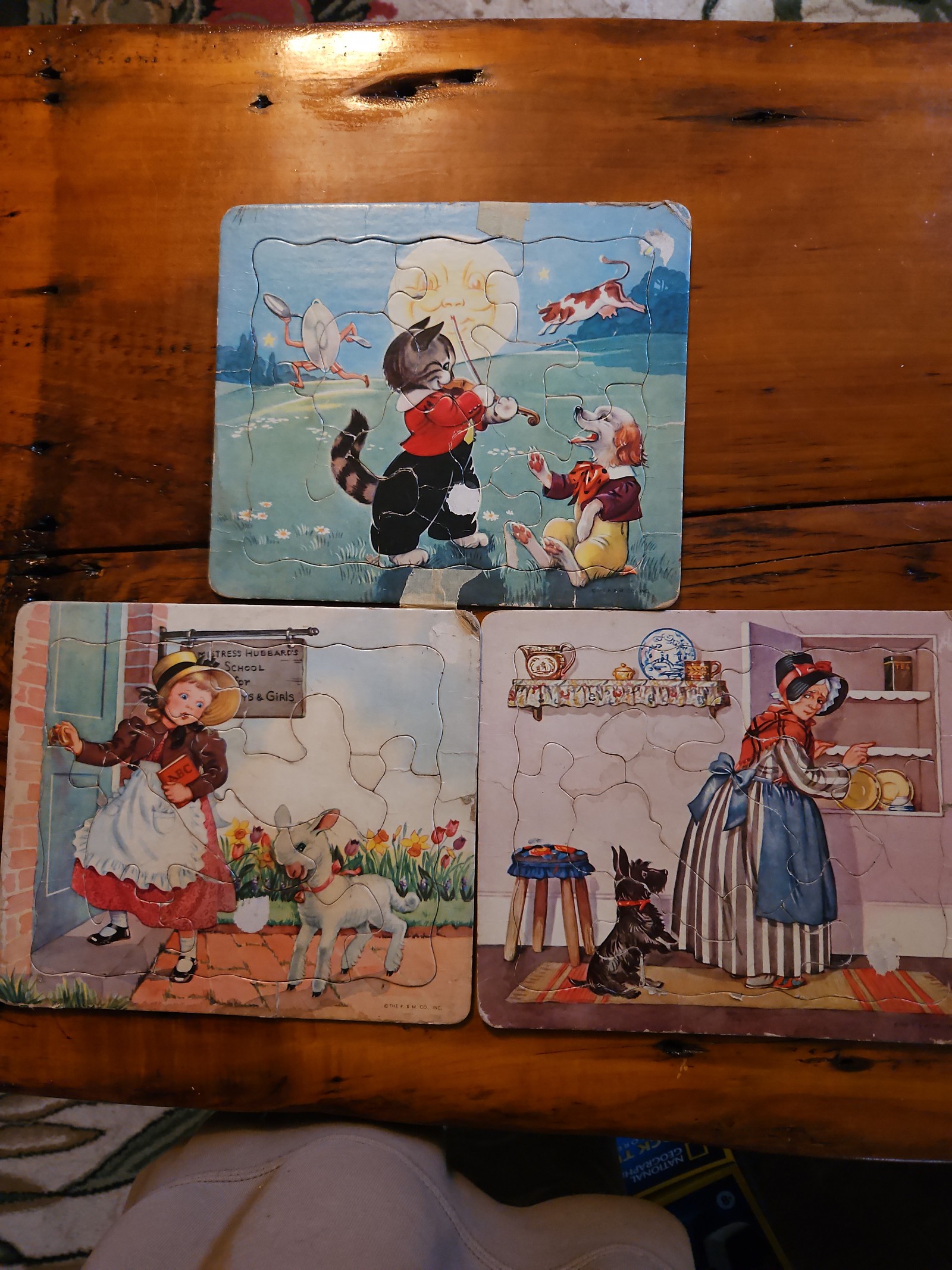 3 Vintage Nursery Rhyme Puzzles