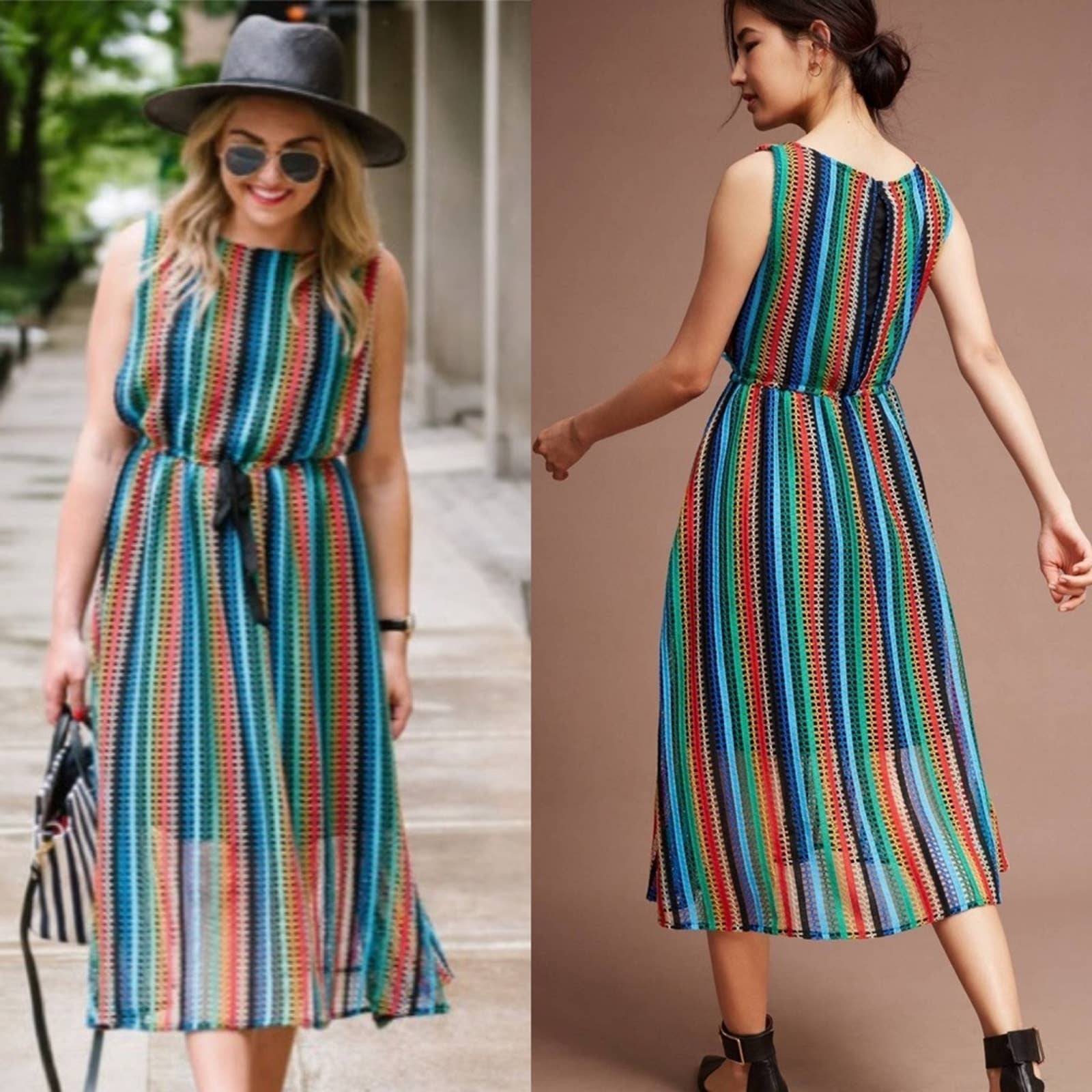Anthropologie Eva Franco rainbow dress 4