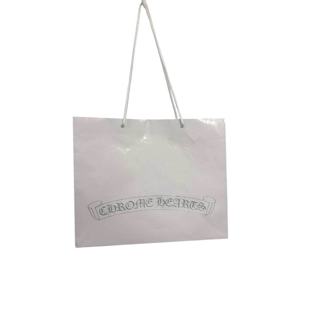 Chrome hearts white medium shopping bag/gift bag Authentic 13x16x5