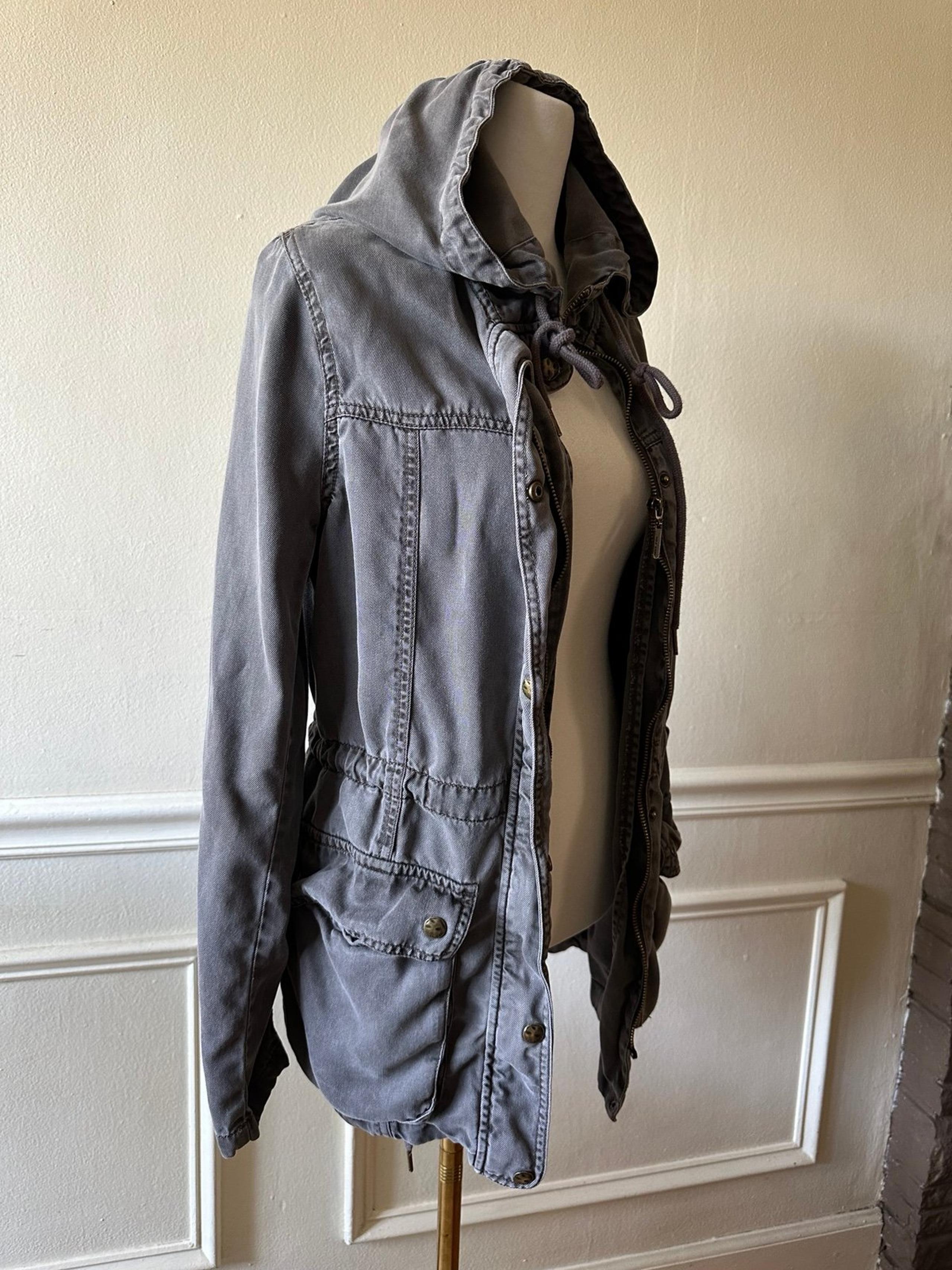 Max Jeans Gray Military Parka Size Medium