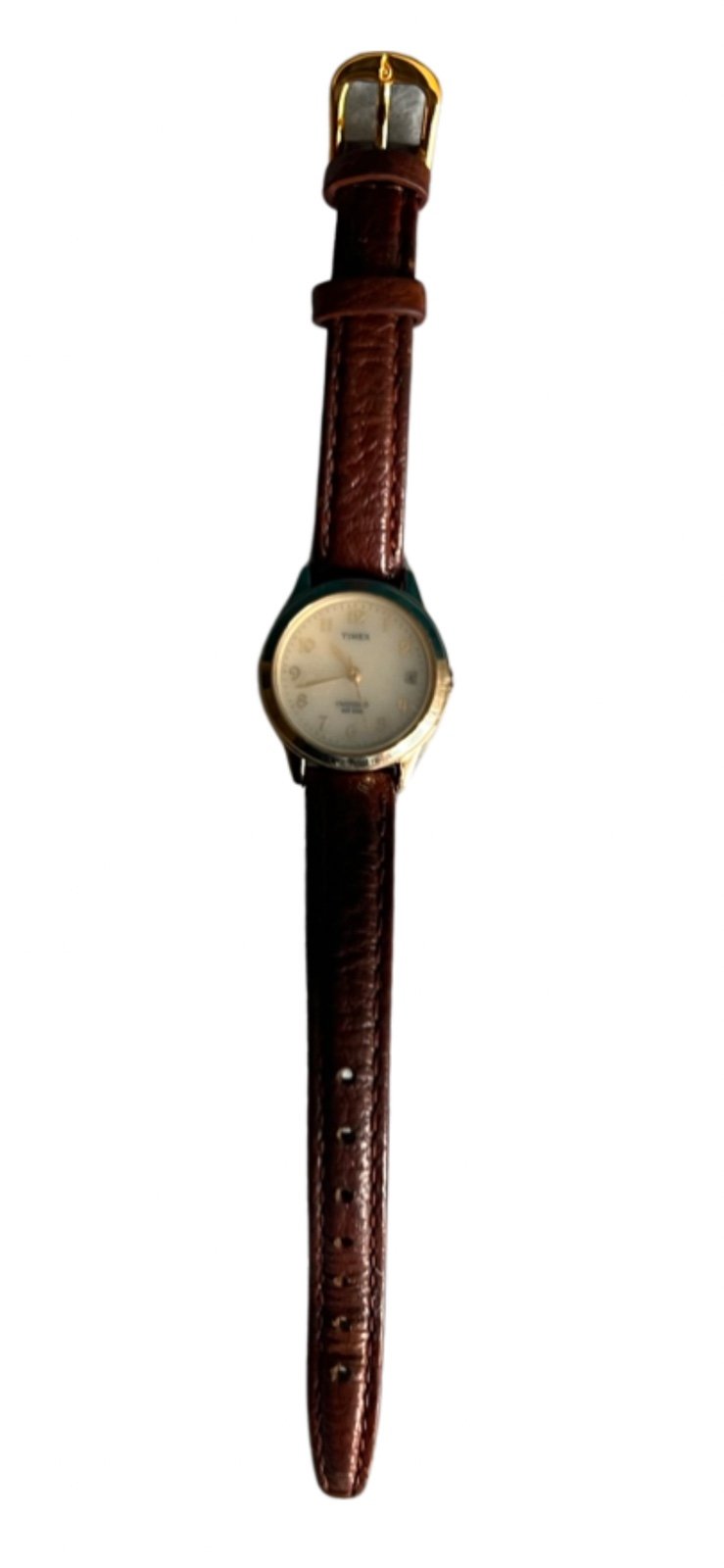 Vintage Timex Indigo 30M Watch with Leather Brown Band