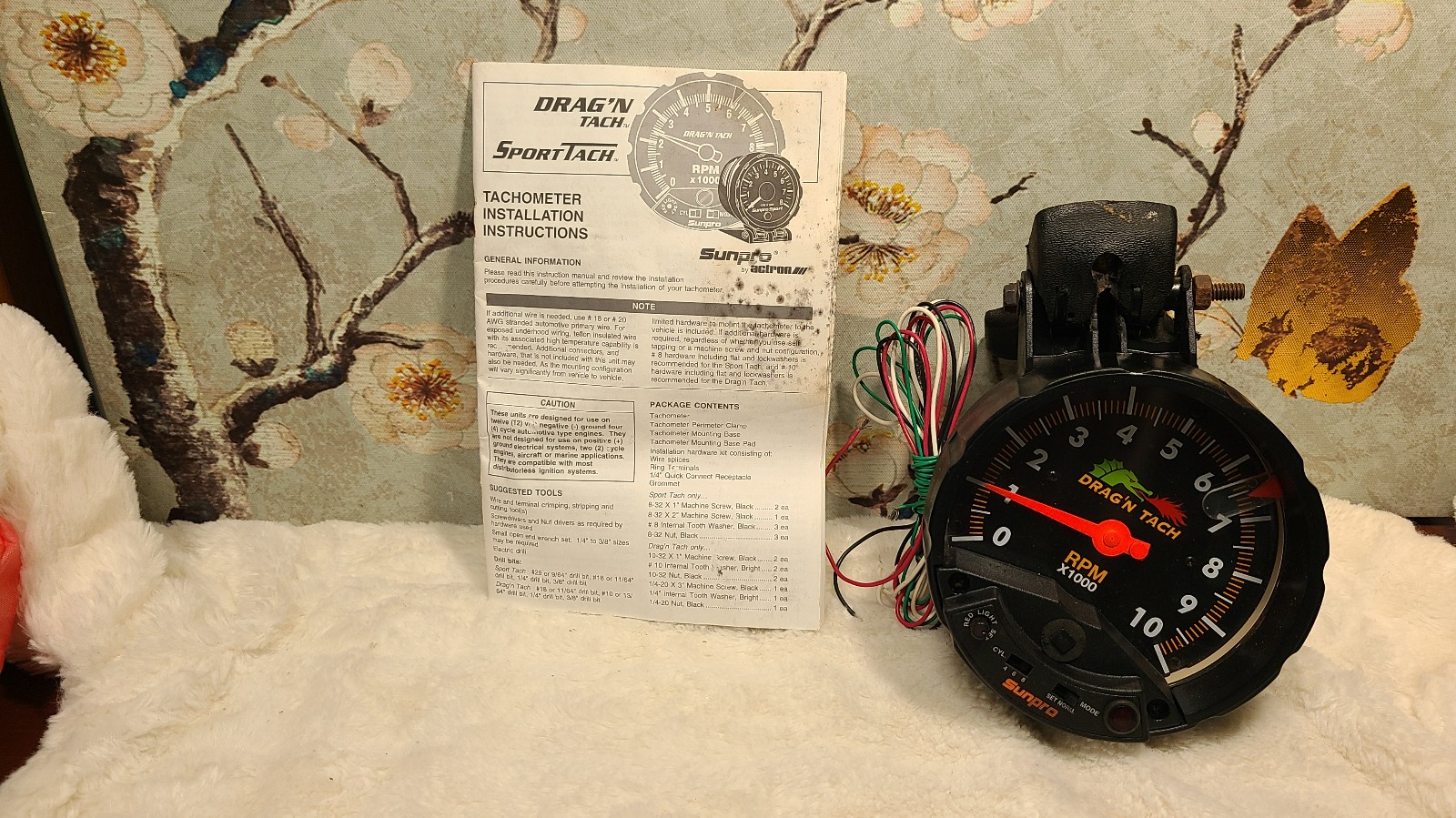 Vintage SUNPRO Drag'n TACH Tachometer Race Car Ford Chevy Douge Pontiac 70s 80s