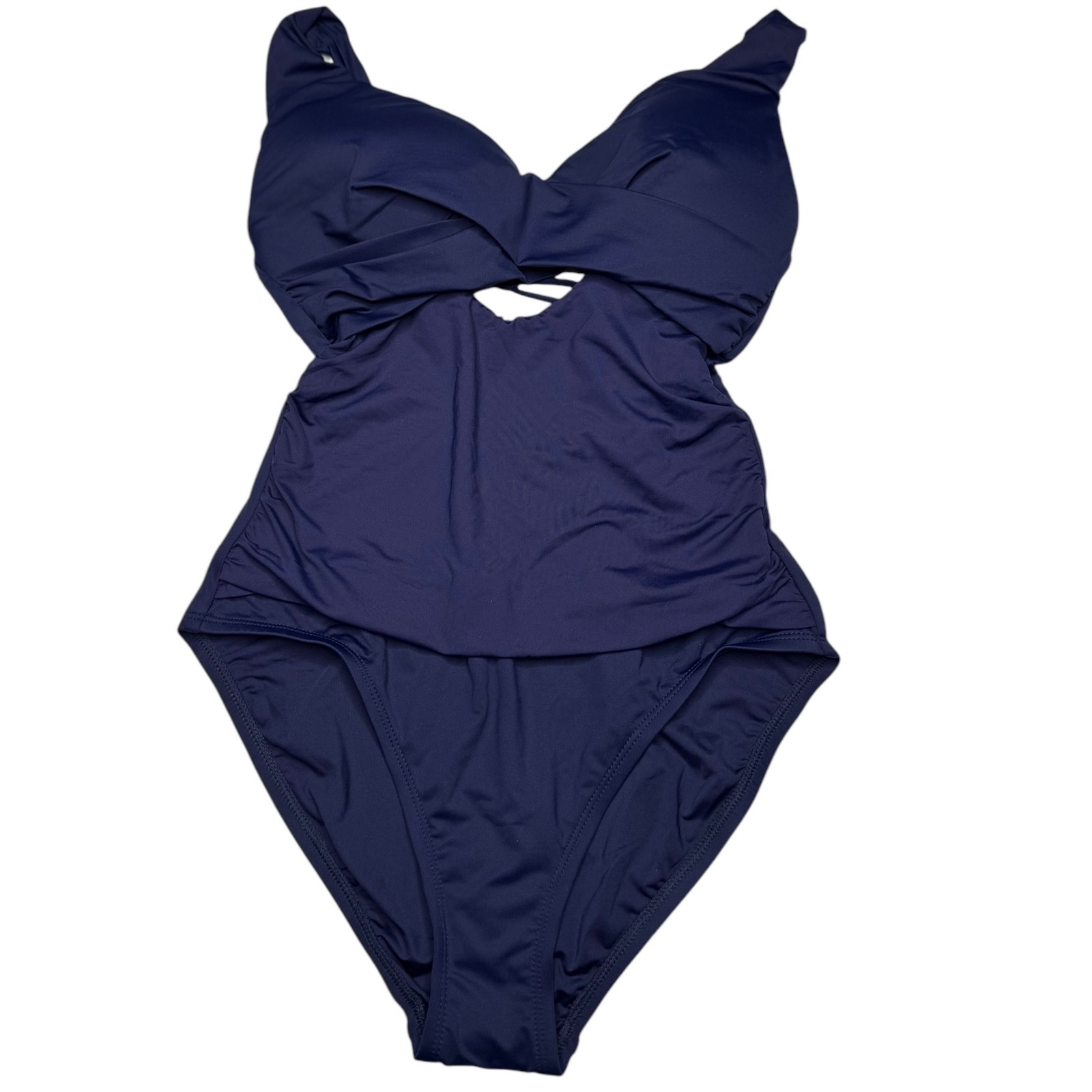 La Blanca Island Goddess Keyhole One-Piece Swimsuit Size 4 Tummy Control